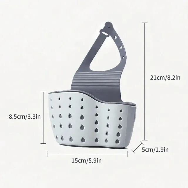 Porte éponge suspendu évier rangement compact silicone… – vue 2