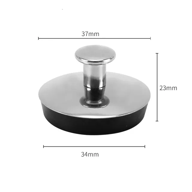 Bouchon d'évier en acier inoxydable pour lavabo de salle… – vue 2