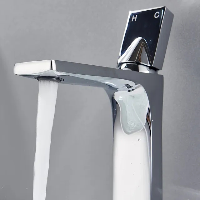 Mitigeur lavabo laiton noir mat contemporain bec cascade… – vue 5