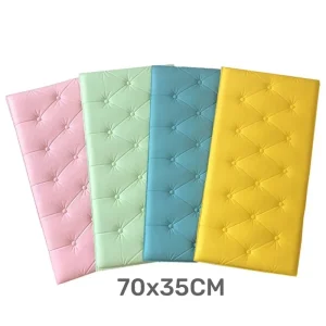 Autocollants de panneaux muraux 3D imperméables, papier peint bricolage, salon, chambre à coucher, décoration de fond de cuisine, 70x35cm, ensemble de 6 pièces, ensemble de 3 pièces