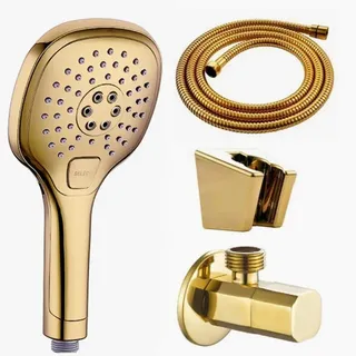 Pommeau de douche à main en or poli