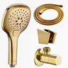 Pommeau de douche à main en or poli