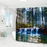 Rideau de douche cascade de forêt enchanteresse – vue 2