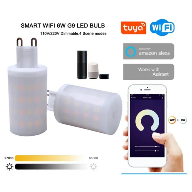 Tuya Wifi G9 lumière intelligente à intensité variable… – vue 5