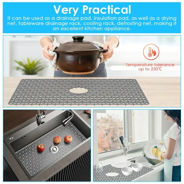 Tapis d'évier en Silicone antidérapant – vue 6