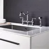 Tuqiu-Robinet de cuisine en or brossé avec douchette à… – vue 4