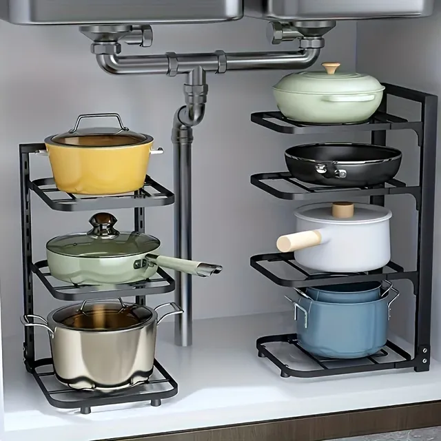 Organisateur de support de casseroles réglable – vue 2