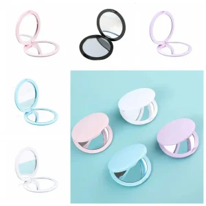 Petit miroir rond Portable Double face, mignon, petit Mini miroir pliant, miroir de maquillage rond, décoration de maison Petit miroir rond Portable Double face, mignon, petit Mini miroir pliant, miroir de maquillage rond, décoration de maison