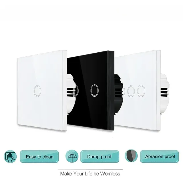 UE interrupteur tactile LED panneau de verre cristal… – vue 2