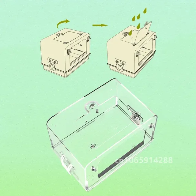 Bac bain acrylique transparent rectangulaire bords… – vue 6