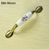 Boutons d'armoire fleur rurale poignée de porte en… – vue 4