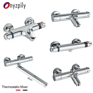 Robinet thermostatique mural baignoire douche mitigeur chromé laiton…