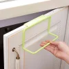 porte serviettes armoire cuisine crochet amovible plastique revêtement silicone antidérapant vert anis pliable tubulaire métal sans perçage gain place rangement