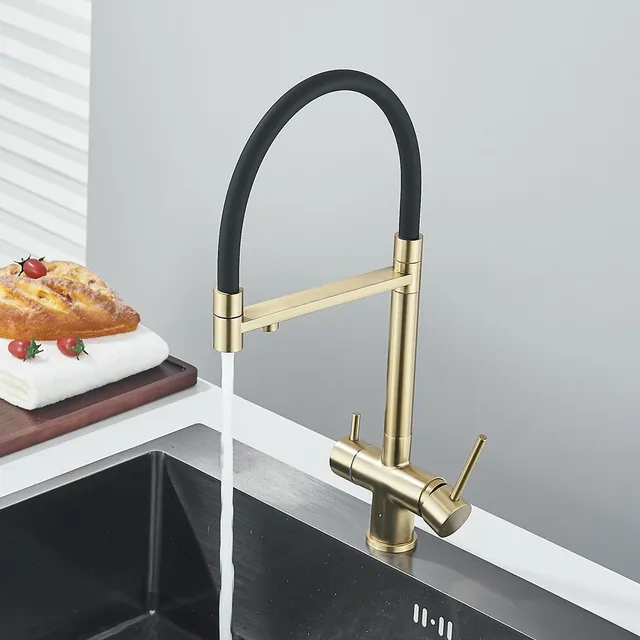 Robinet d'eau potable en or brossé pour touristes – vue 4