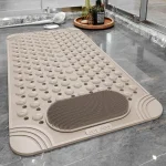 Tapis de douche de qualité d&rsquo;hôtel pour une expérience antidérapante, tapis de bain antidérapant de luxe avec ventouses, tapis de salle de bain