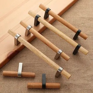 Poignée meuble bois naturel barre hêtre tiroir armoire cuisine…