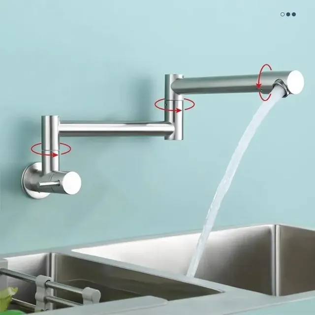 Robinet de cuisine pliable mural – vue 2