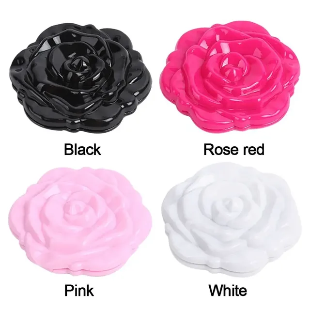 Miroir de maquillage Double face en forme de Rose – vue 5