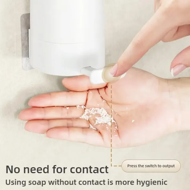 Distributeur mural savon compact plastique ABS blanc… – vue 2