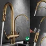 Robinet cuisine antique laiton massif mitigeur monobloc… – vue 4