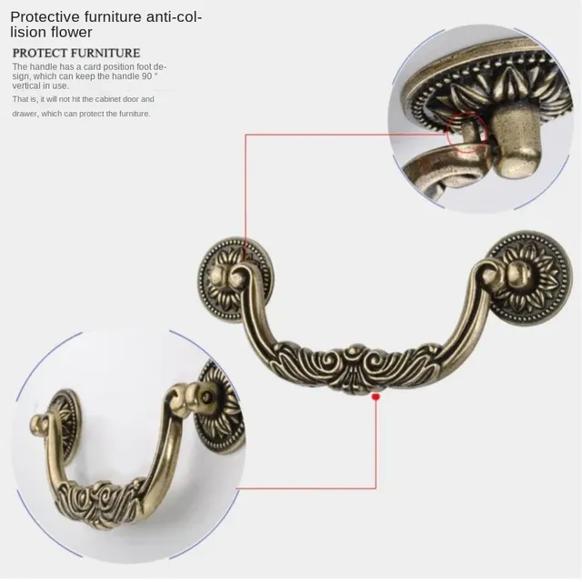 Boutons et poignées de meubles antiques Vintage – vue 5