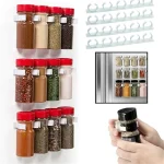 Porte-pots à épices mural, rangement de cuisine T1, bouteille d&rsquo;assaisonnement, crochets de porte d&rsquo;armoire, clips à ingrédients, 2 pièces, 4 pièces, 8 pièces