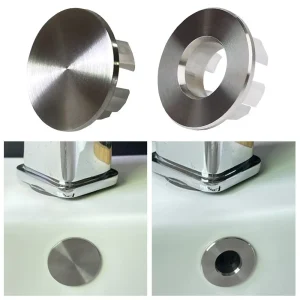 Couvercle de trou d&rsquo;évier de remplacement rond en acier inoxydable, bouchon d&rsquo;anneau de débordement de ark, fournitures de cuisine