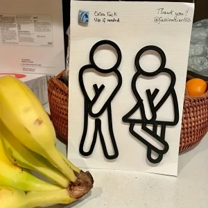 Décoration de panneaux de porte de WC, panneaux de toilette modernes pour hommes et femmes, panneaux de toilette, décoration de Contour, pièces suspendues, toilettes d&rsquo;invités, salle de bain