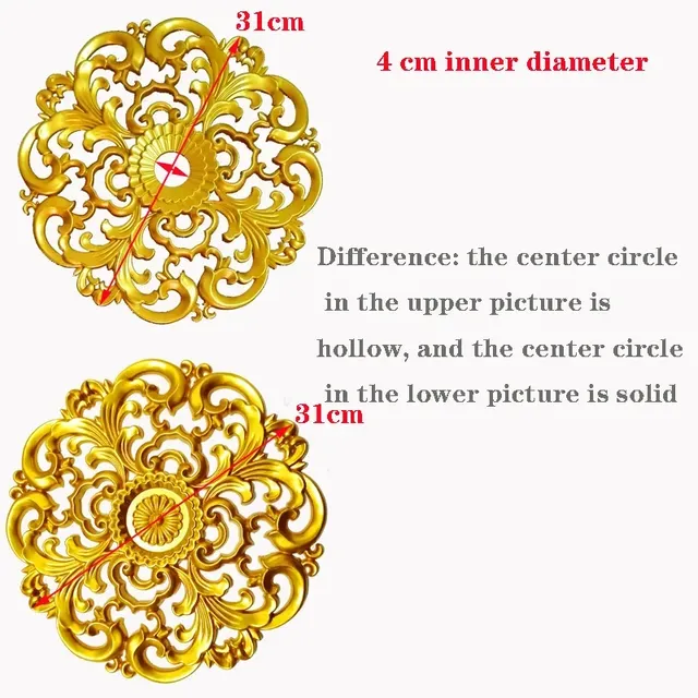 Rosace plafond décorative baroque volutes motifs floraux… – vue 3