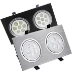 Spot lumineux Led encastrable pour le plafond, éclairage d&rsquo;intérieur, lumière blanche, dorée, argentée ou noire, à intensité réglable, 5/7/9/12/15W, AC85-265V