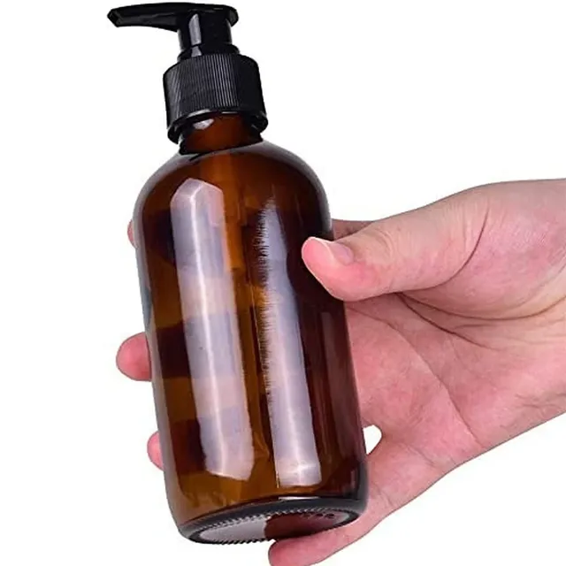 Pompe lotions verre ambré 500 millilitres lot trois… – vue 5