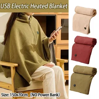 Châle chauffant enveloppe couverture chauffante USB écharpe chauffante…