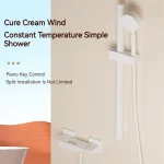 Bain blanc numérique Led salle de bain froide et chaude système de douche de pluie mitigeur de pluie douche pomme de douche de pluie robinet avec robinet à main