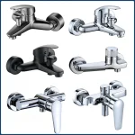 Robinet de douche en laiton mitigeur salle de bains mural mitigeur d&rsquo;eau chaude et froide salle de bains combinaison mélangeur d&rsquo;eau robinet de baignoire