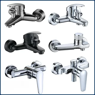 Robinet de douche en laiton mitigeur salle de bains mural mitigeur…