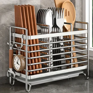 Porte-ustensiles mural sans perçage. Organisateur peu encombrant en acier inoxydable pour couverts de cuisine, idéal pour les petits espaces. Porte-ustensiles mural sans perçage. Organisateur peu encombrant en acier inoxydable pour couverts de cuisine, idéal pour les petits espaces.