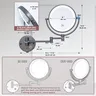 Miroir de salle de bain pliant à Led tactile – vue 4