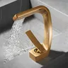 Robinet lavabo monobloc laiton doré mat monotrou… – vue 3