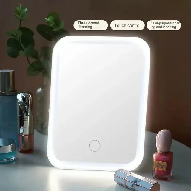 Miroir de maquillage à écran tactile LED – vue 3