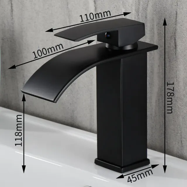Robinet de lavabo en acier inoxydable de style haut – vue 6