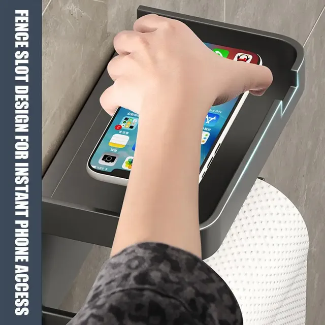 Porte papier toilette mural tablette multifonction… – vue 4