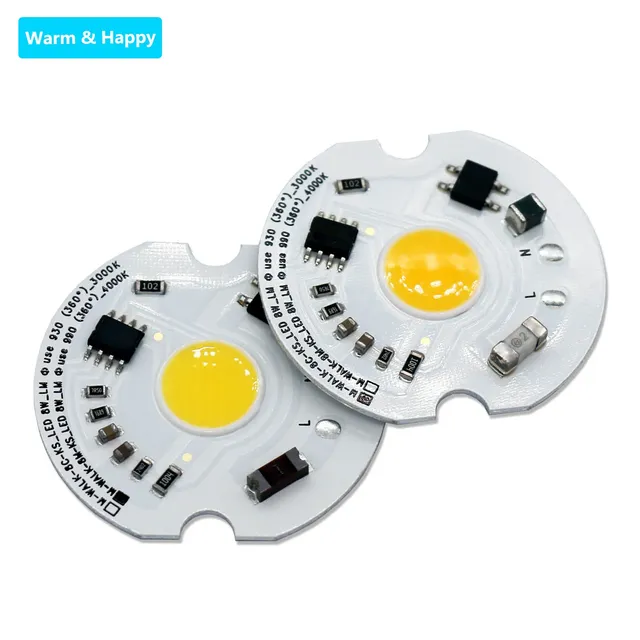 Puce LED 8W AC220V blanc chaud blanc naturel LED COB…