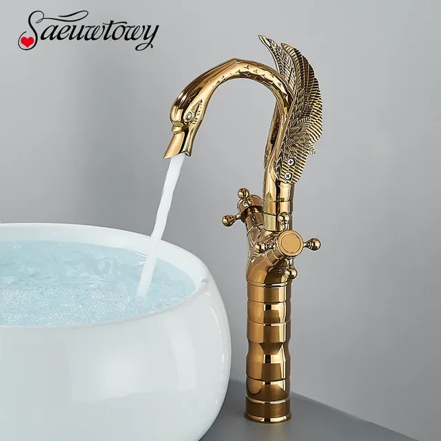 Robinet de lavabo en forme de cygne – vue 2