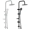 Colonne de douche ronde noire chromée pour…
