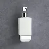 Distributeur savon mural céramique pompe chromée support… – vue 2