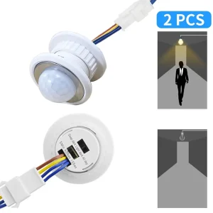 Capteur de mouvement interrupteur de lumière 220V 110V capteur de présence Pir pour l&rsquo;éclairage délai ajuster détecteur de mouvement lampe interrupteur automatique