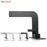 BAKALA robinets de lavabo modernes noir mat, robinet de lavabo, nouveau Design de salle de bains, grue d&rsquo;évier robinet mitigeur d&rsquo;eau froide et chaude