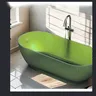 Baignoire autoportante montée au sol – vue 2