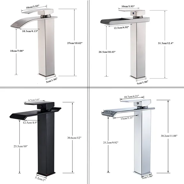 Lavabo cascade monté sur pont – vue 5