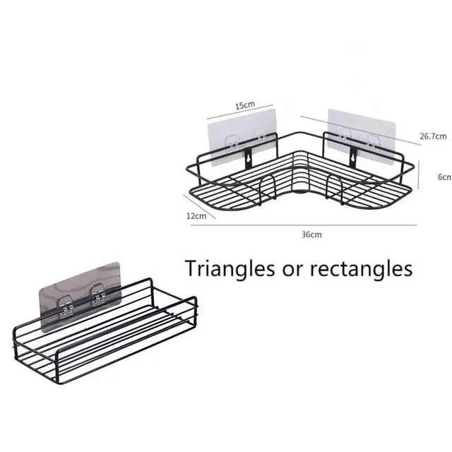 Étagère murale autocollante sans perçage angle douche… – vue 5